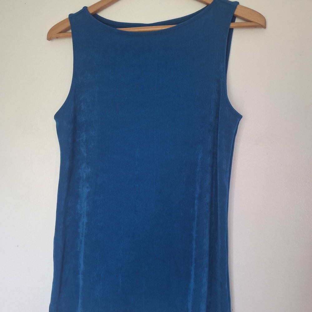 Chico's Teal Velvet Sleeveless Tank